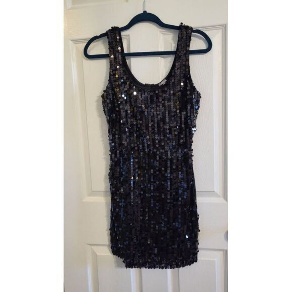 Charlotte Russe Black Sequin Prom Dress